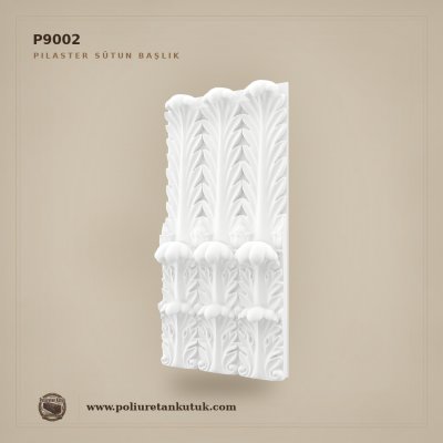 Poliüretan Akant Yapraklı Dekoratif Pilaster Sütun 159x460x960 mm