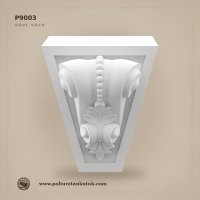 P9003 Dekoratif Poliüretan Oymalı Kilit Taşı Söve Süsü 22x25x32 cm