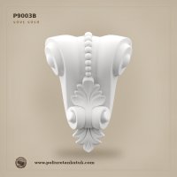 P9003B Poliüretan Boncuk Motifli Oymalı Söve Süsü 8x18x23 cm
