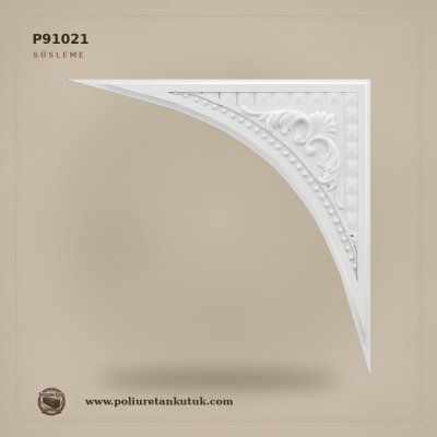 Poliüretan Klasik Motifli Dekoratif Köşe Süslemesi (38x38 cm) - P91021