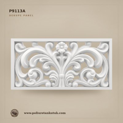 Poliüretan Dekoratif Çiçekli Dekupe Panel (40x78 cm) - P9113A