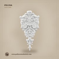 Poliüretan Klasik Çiçekli Dekoratif Aplik (37x19 cm) - P9135A