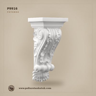 Poliüretan Kıvrımlı Dekoratif Klasik Payanda 13x31 cm