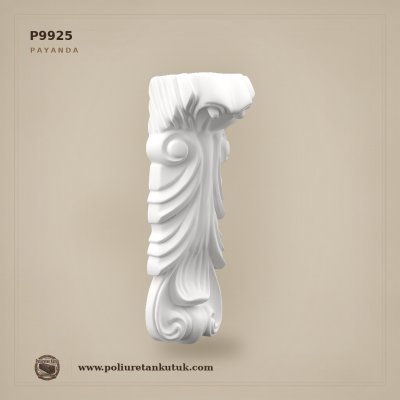 Dekoratif Poliüretan Klasik Volütlü Payanda 185x513 mm